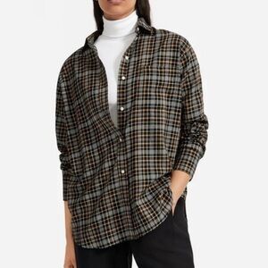 Everlane plaid blouse